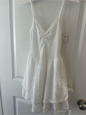 Aerie Ballerina White Spaghetti Strap Tutu Dress Small NWT